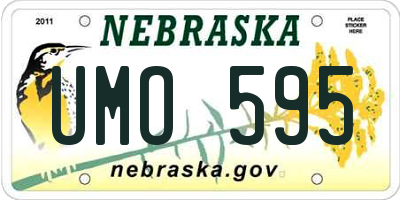 NE license plate UMO595