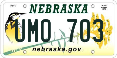 NE license plate UMO703