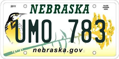 NE license plate UMO783