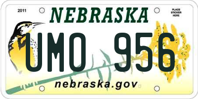 NE license plate UMO956