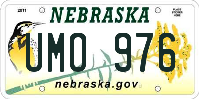 NE license plate UMO976