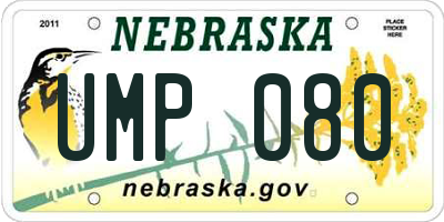 NE license plate UMP080