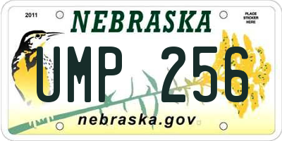 NE license plate UMP256