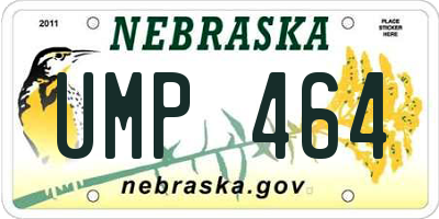 NE license plate UMP464