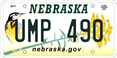 NE license plate UMP490