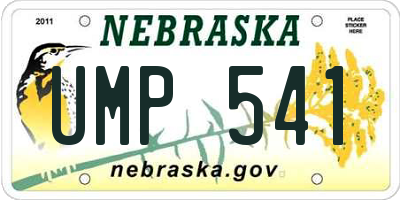 NE license plate UMP541