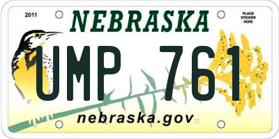 NE license plate UMP761