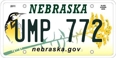 NE license plate UMP772
