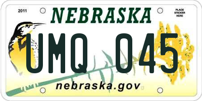NE license plate UMQ045