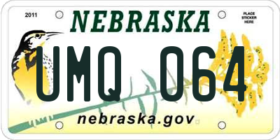 NE license plate UMQ064