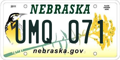NE license plate UMQ071