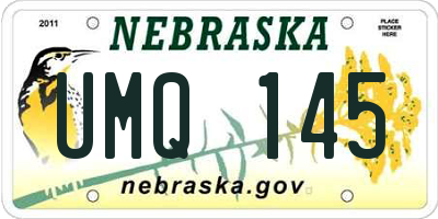 NE license plate UMQ145
