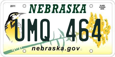 NE license plate UMQ464