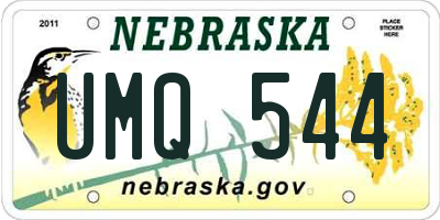NE license plate UMQ544