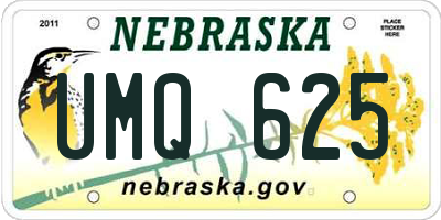 NE license plate UMQ625