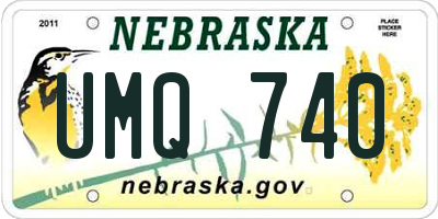NE license plate UMQ740