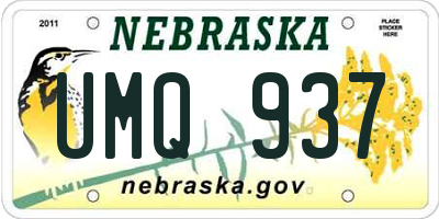 NE license plate UMQ937