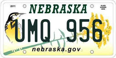 NE license plate UMQ956