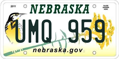 NE license plate UMQ959