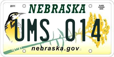 NE license plate UMS014