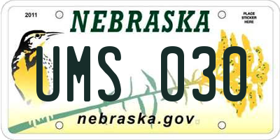 NE license plate UMS030