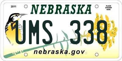 NE license plate UMS338