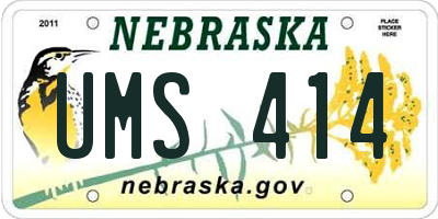 NE license plate UMS414