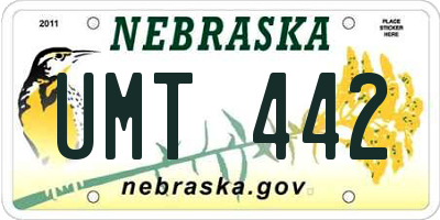 NE license plate UMT442