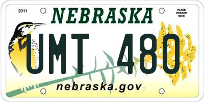 NE license plate UMT480