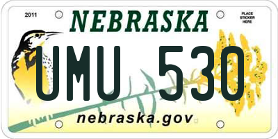 NE license plate UMU530