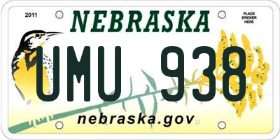 NE license plate UMU938