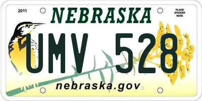 NE license plate UMV528