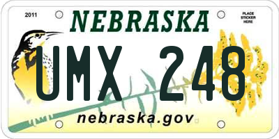 NE license plate UMX248