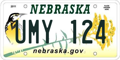 NE license plate UMY124
