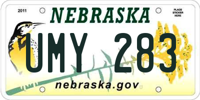 NE license plate UMY283