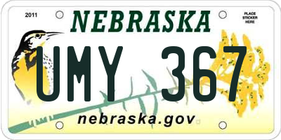 NE license plate UMY367