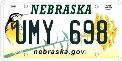 NE license plate UMY698