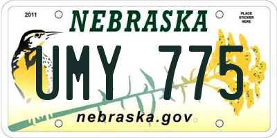 NE license plate UMY775