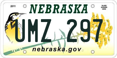 NE license plate UMZ297