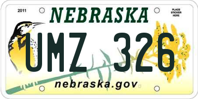 NE license plate UMZ326