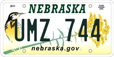 NE license plate UMZ744