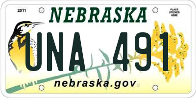 NE license plate UNA491