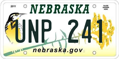 NE license plate UNP241