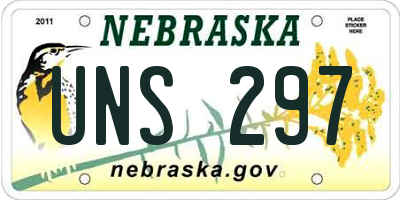 NE license plate UNS297