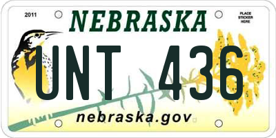 NE license plate UNT436