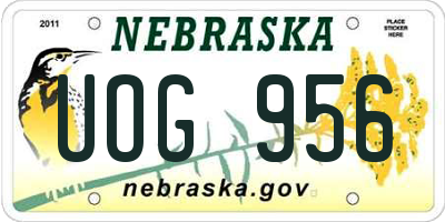 NE license plate UOG956