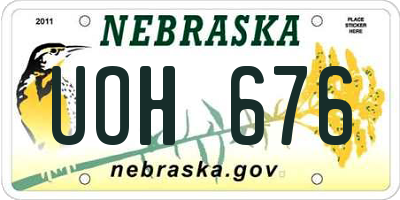 NE license plate UOH676