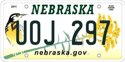 NE license plate UOJ297