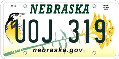 NE license plate UOJ319