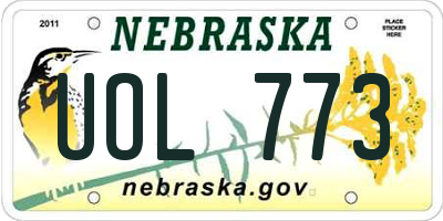 NE license plate UOL773